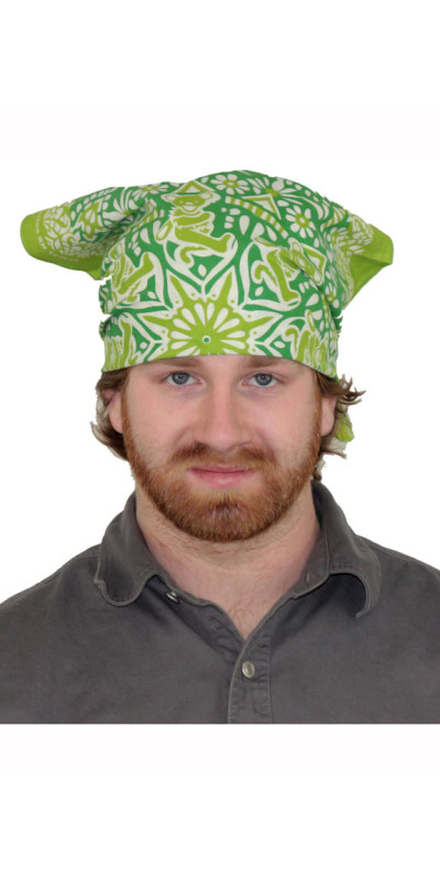Grateful Dead Green Bear Mandala Bandana 22x22