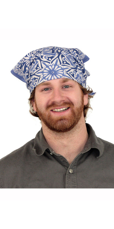 Grateful Dead Blue Bear Mandala Bandana 22x22