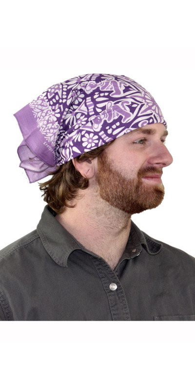 Grateful Dead Purple Bear Mandala Bandana 22x22