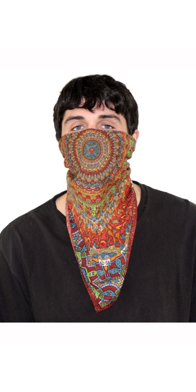 Grateful Dead Vibrating Bears Bandana 22x22