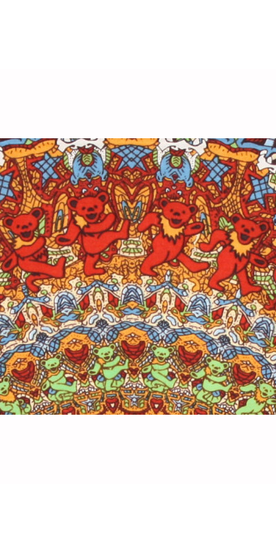 Grateful Dead Vibrating Bears Bandana 22x22