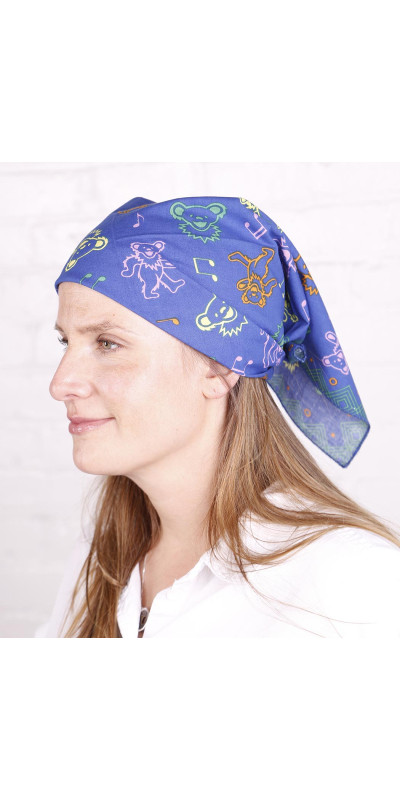 Grateful Dead Music Bears Bandana 22x22