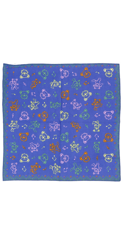 Grateful Dead Music Bears Bandana 22x22