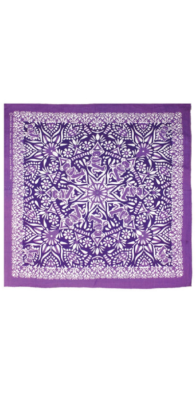 Grateful Dead Purple Bear Mandala Bandana 22x22