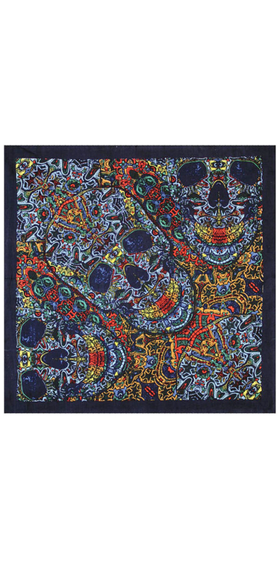 3D Skull Bandana Black 22x22 *SALE*