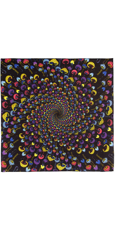 3D Magic Mushroom Spiral Bandana 22x22