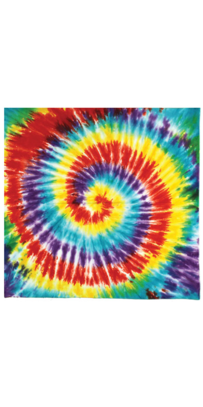 X-Spiral  Tie-dyed Bandana 22x22