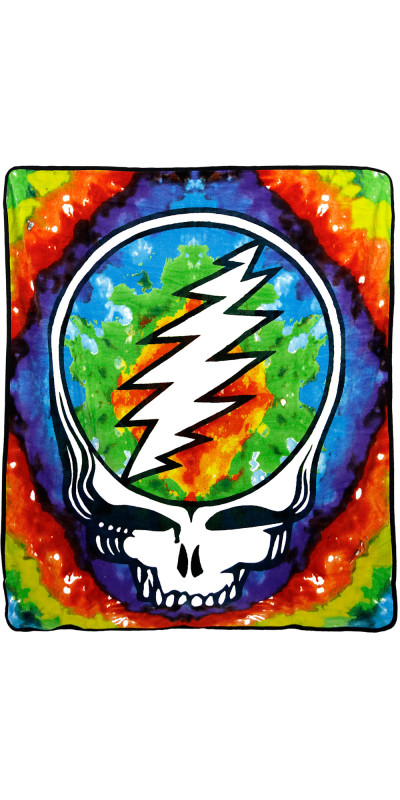 Grateful Dead SYF Tie-Dye Fleece Throw Blanket 50x60