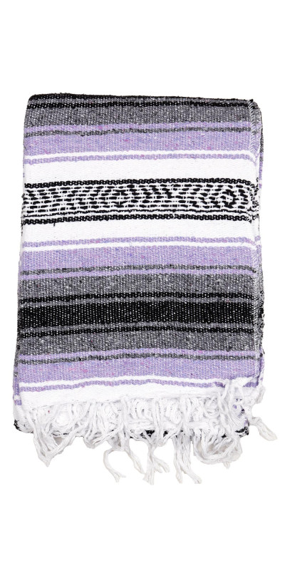 Mexican Falsa Blanket in Purple- 51x78"