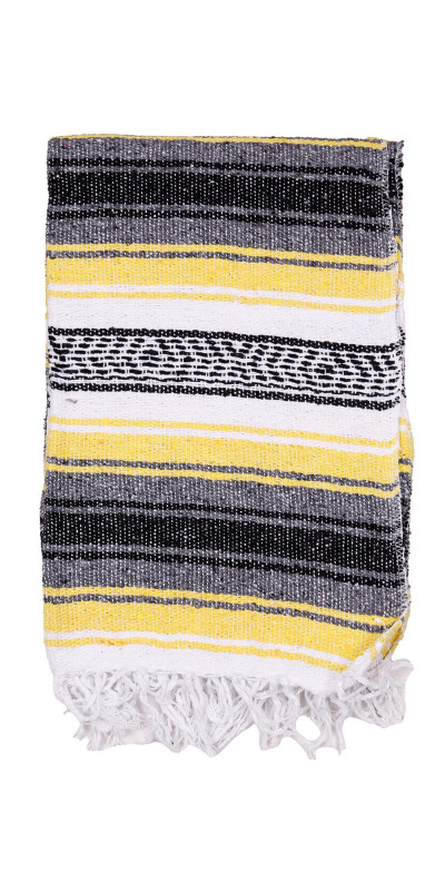 Mexican Falsa Blanket in Yellow - 51x78"