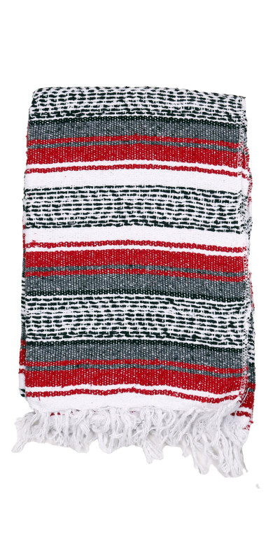 Mexican Falsa Blanket in Red - 51x78" **SALE**