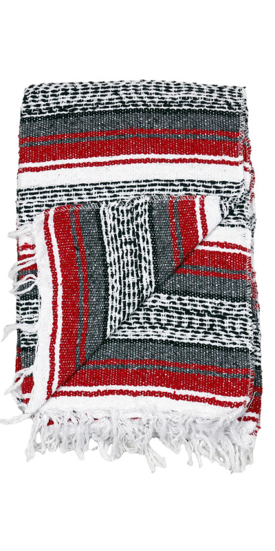 Mexican Falsa Blanket in Red - 51x78" **SALE**
