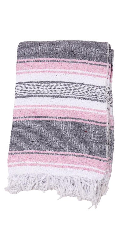 Mexican Falsa Blanket in Light Pink 51x78"