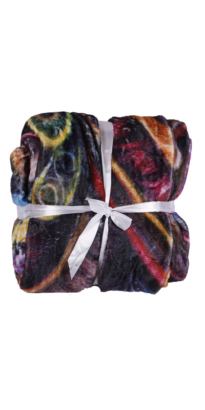 Flower Power Fleece Blanket Queen Size 60x80" *SALE*