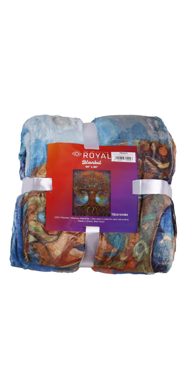 Tree Of Life Fleece Blanket Queen Size 60x80" *SALE*