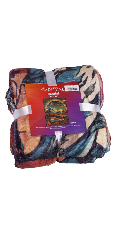 Starry Mountain Fleece Queen Size Blanket 60x80" *SALE*