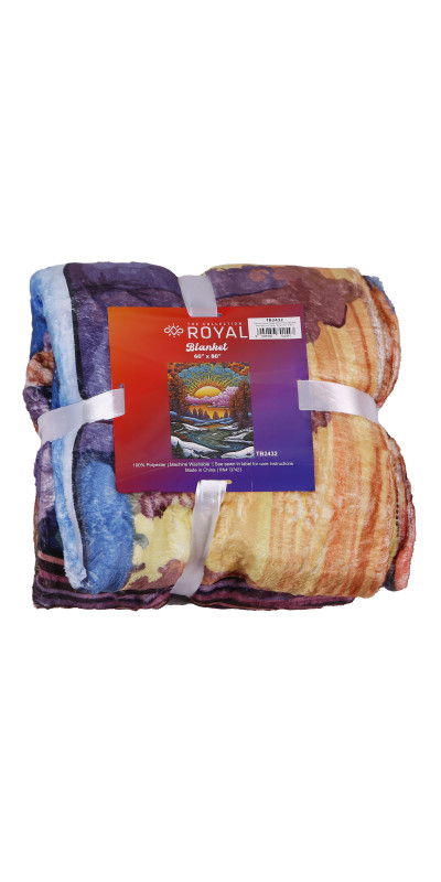 Snowy River Fleece Blanket Queen Size 60x80" *SALE*