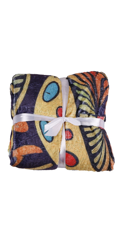 Shroom Trees Fleece Throw Blanket 50x60