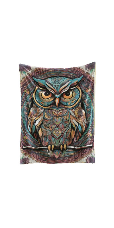Enchanted Owl Fleece Throw Blanket 50x60" **SALE**
