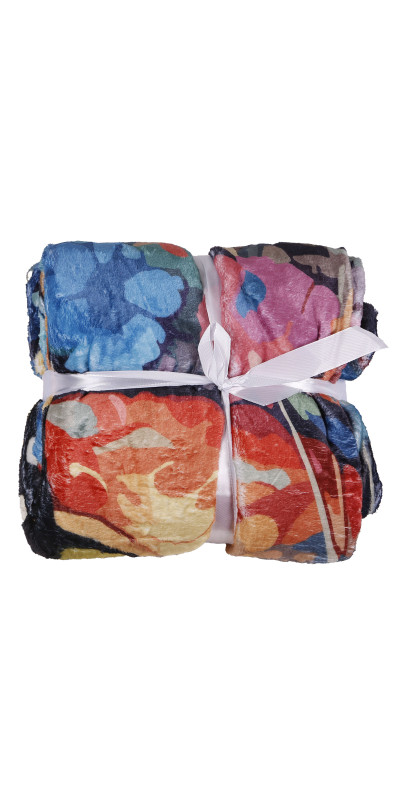 Flower Cat Fleece Blanket Queen Size 60x80"