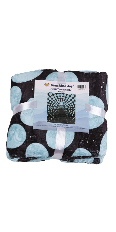 Moon Phases Fleece Throw Blanket 50x60"