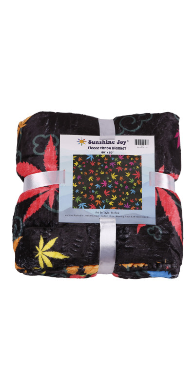 Leaf Jumble Fleece Throw Blanket 50x60"