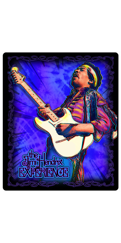 Jimi Hendrix Fleece Throw Blanket In Concert 50x60