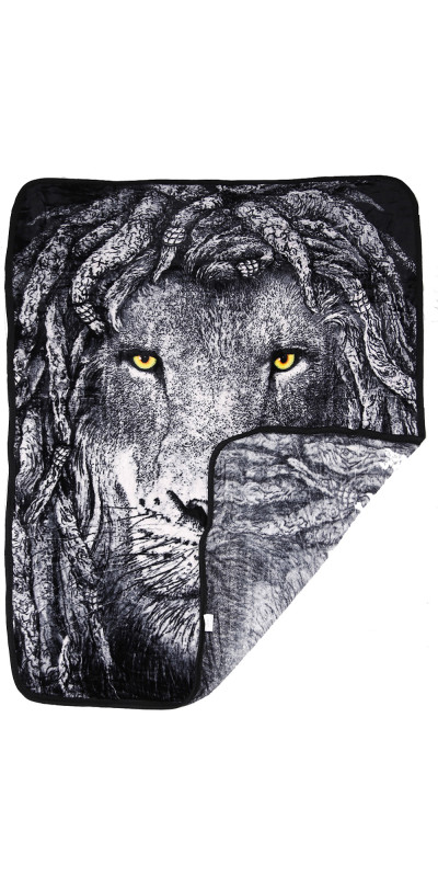 Rasta LIon Fleece Throw Blanket 50x60