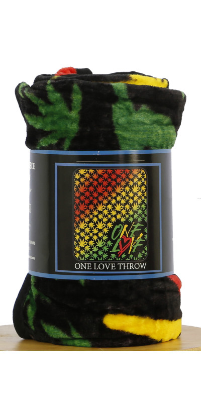 One Love Rasta Fleece Throw Blanket 50x60
