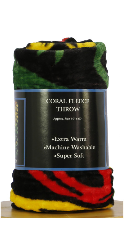 One Love Rasta Fleece Throw Blanket 50x60