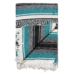 Mexican Falsa Blanket in Teal - 51x78"