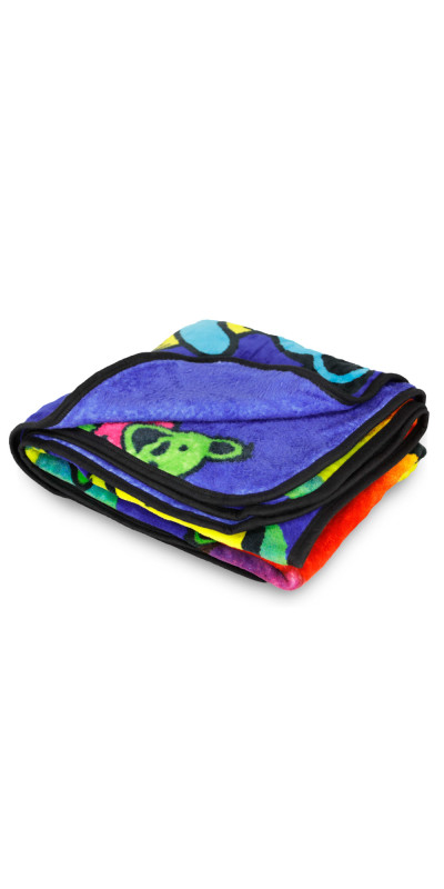 Grateful Dead Bear Spiral Fleece Throw Blanket 50x60