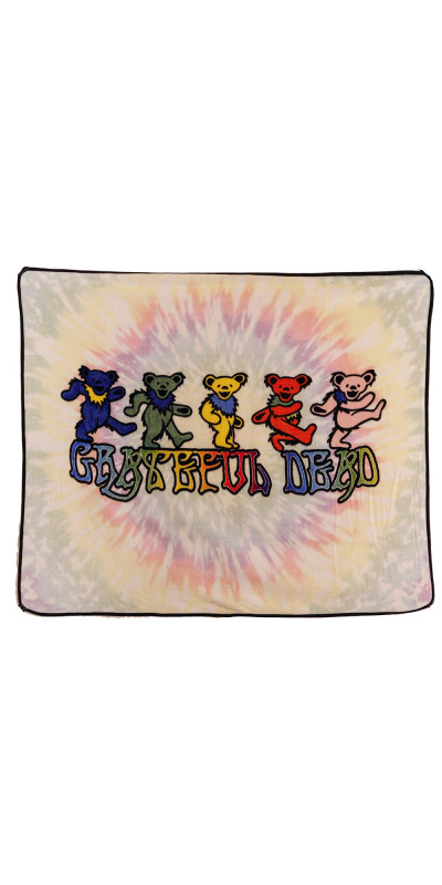 Grateful Dead Pastel Dancing Bear Fleece Throw Blanket 50x60
