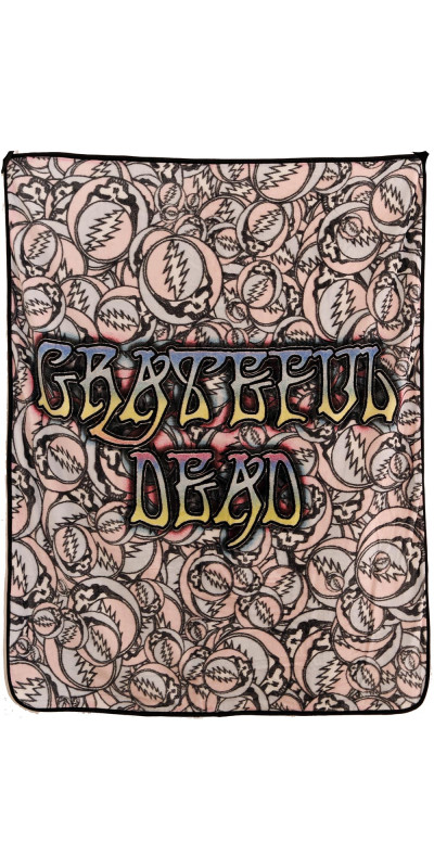 Grateful Dead SYF Badges Fleece Throw Blanket 50x60 *SALE*