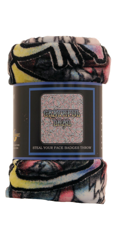 Grateful Dead SYF Badges Fleece Throw Blanket 50x60 *SALE*
