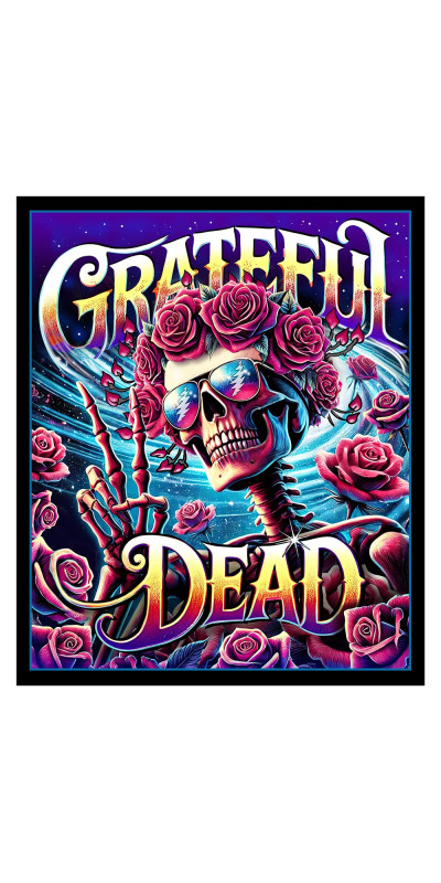 Grateful Dead Bertha Galaxy Fleece Throw Blanket 50x60