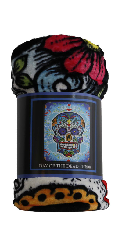 Big Sugar Skull Fleece Throw Blanket 50x60