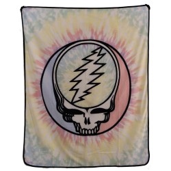 Grateful Dead SYF Pastel Tie-Dye Fleece Throw Blanket 50x60 