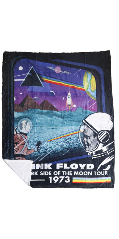 Pink Floyd Fleece Throw Blanket Dark Side Of The Moon Retro 50x60