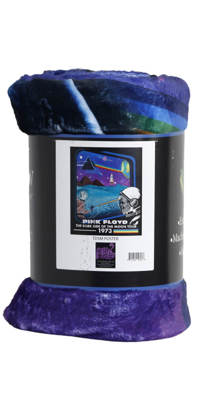 Pink Floyd Fleece Throw Blanket Dark Side Of The Moon Retro 50x60