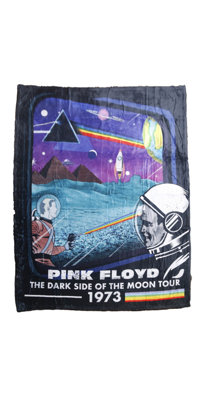 Pink Floyd Fleece Throw Blanket Dark Side Of The Moon Retro 50x60