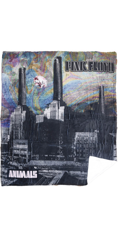 Pink Floyd Fleece Throw Blanket Animals Two Tone 50x60
