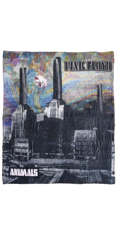 Pink Floyd Fleece Throw Blanket Animals Two Tone 50x60