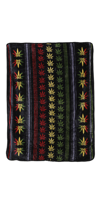 Rasta Weave Fleece Throw Blanket 50x60
