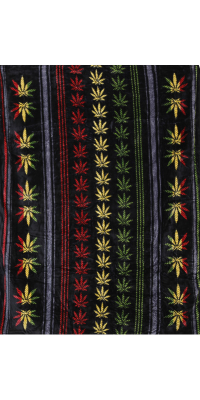 Rasta Weave Fleece Throw Blanket 50x60