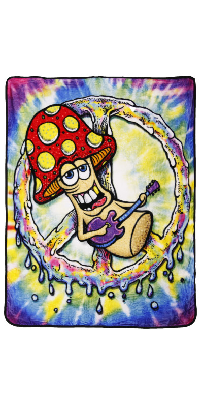 Shroom Peace Fleece Throw Blanket 50x60