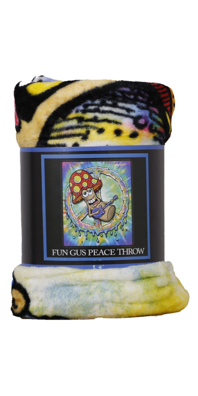 Shroom Peace Fleece Throw Blanket 50x60