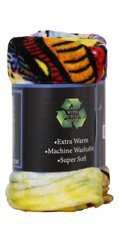 Shroom Peace Fleece Throw Blanket 50x60