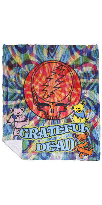 Grateful Dead SYF Swirls Fleece Throw Blanket 50x60