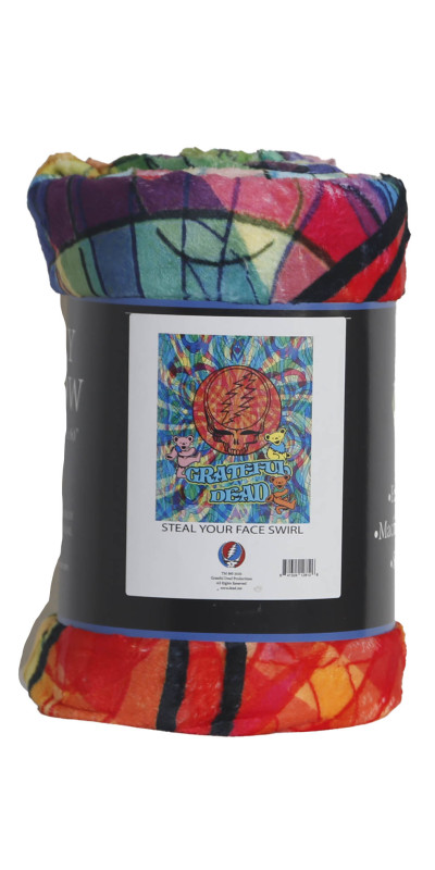 Grateful Dead SYF Swirls Fleece Throw Blanket 50x60